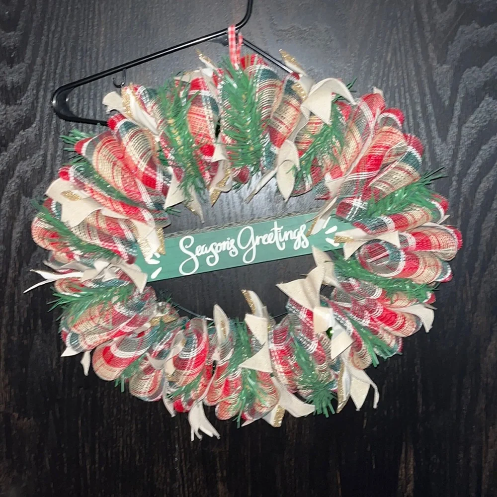 Handmade Christmas wreaths seasons greetings